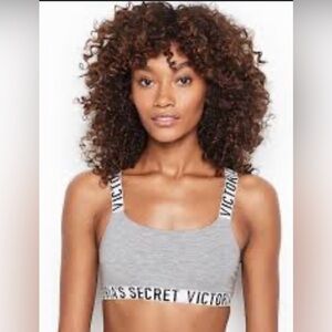 Victoria’s Secret gray logo sports bra size small